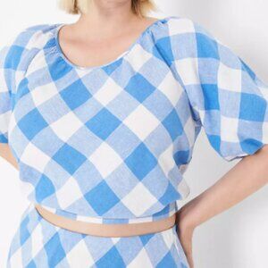 Women's Lane Bryant Raglan Balloon Sleeve Cropped Top Size 20